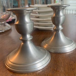 NWOT Web Pewter Weighted Candlestick Holder Set (2)